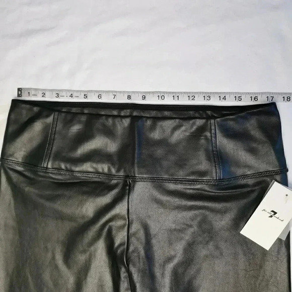 7 For All Mankind | 1XL Black Faux Leather Leggings - Picture 10 of 12